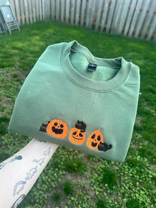 Pumpkin Cats Crewneck