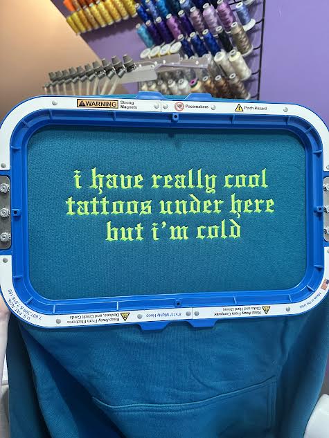 I Have Really Cool Tattoos Gothic Style Hoodie