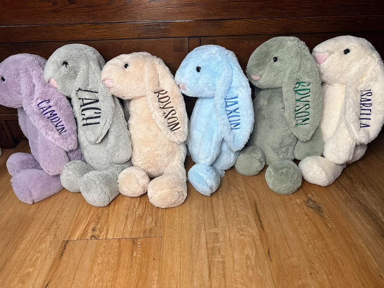 Embroidered Plush Bunny