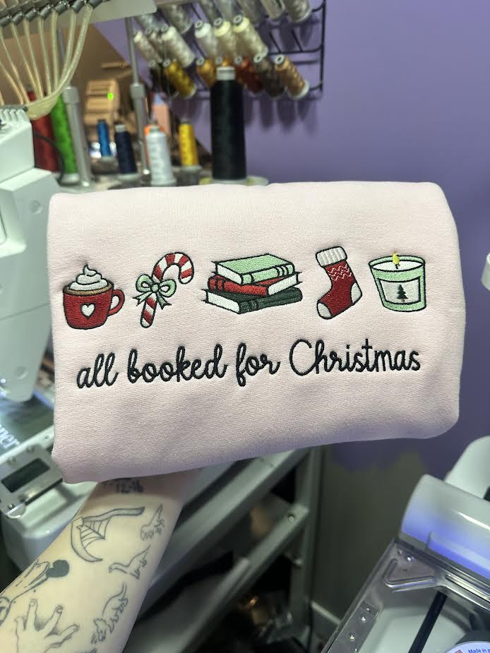 All Booked for Christmas Crewneck