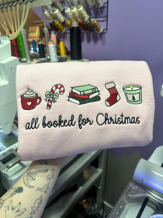 All Booked for Christmas Crewneck