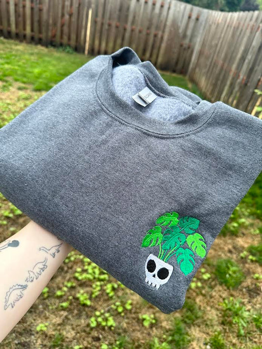Skull Monstera Crewneck