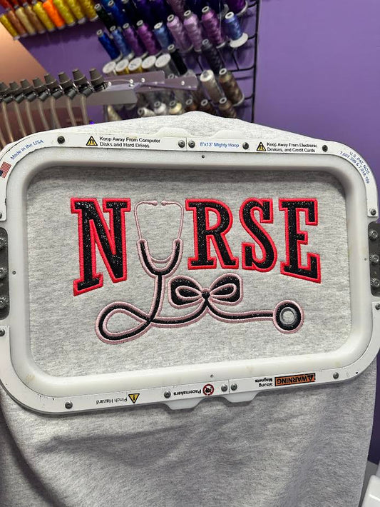 Nurse Glitter Crewneck