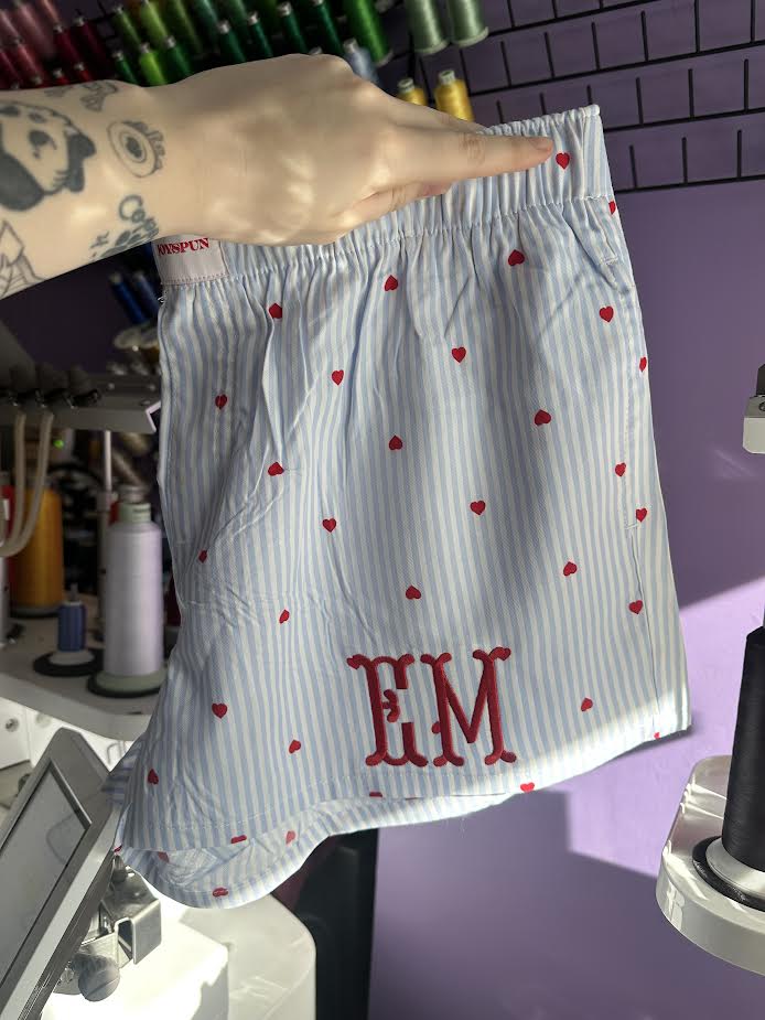 Monogrammed Sleep Shorts