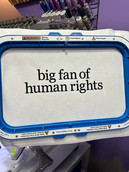 Big Fan of Human Rights Crewneck