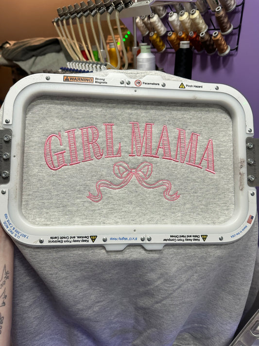 Girl Mom/Mama Bow Crewneck