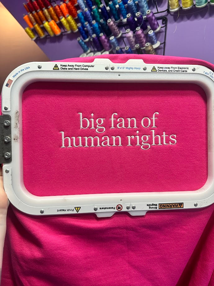 Big Fan of Human Rights Crewneck