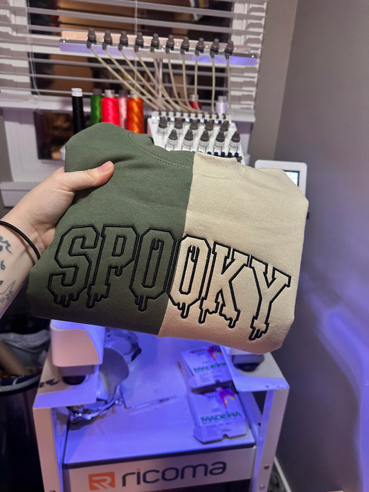 Dripping Spooky Split Crewneck
