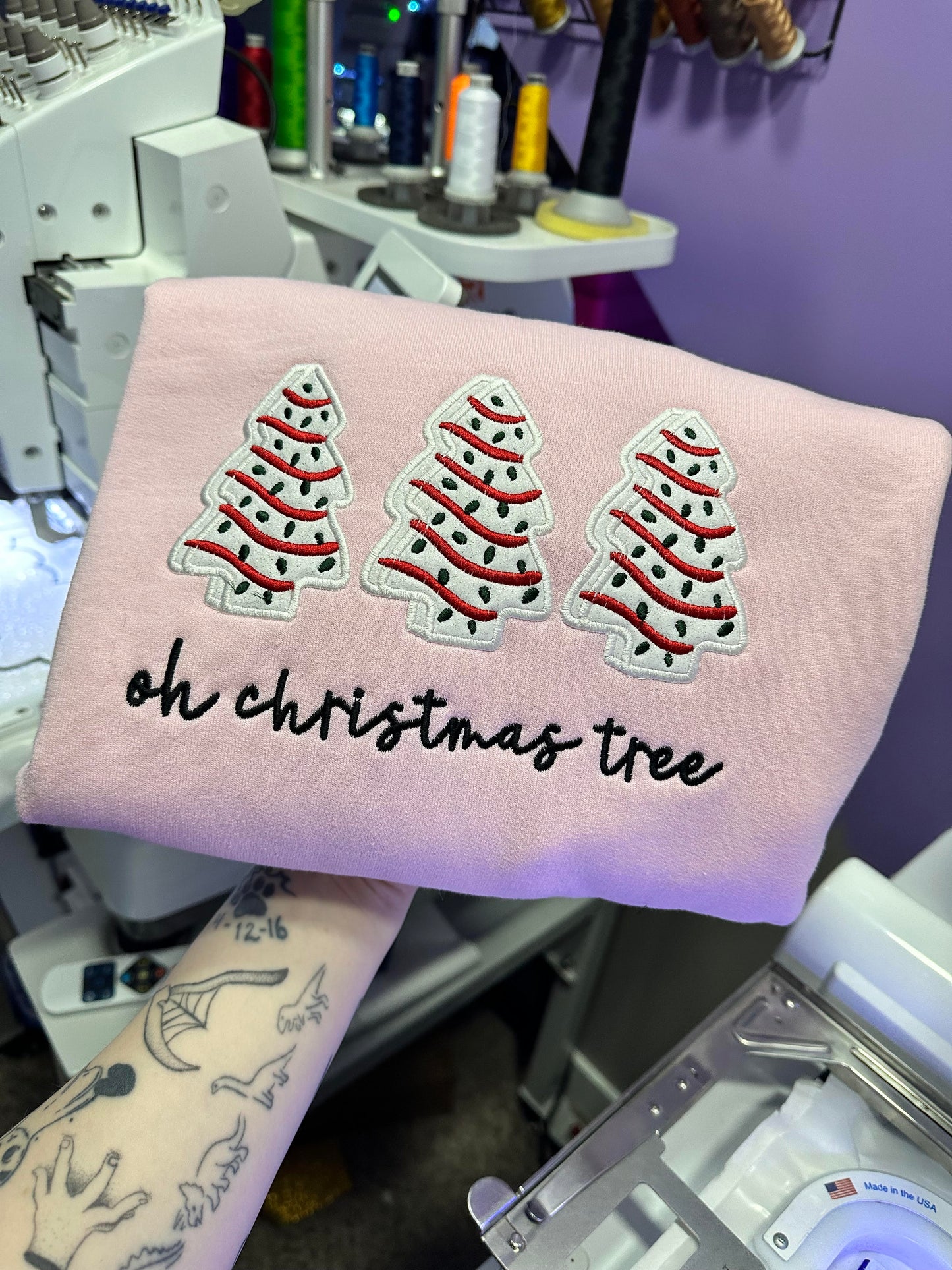 Oh Christmas Tree Cake Glitter Crewneck